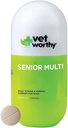 Vet Worthy Senior Multivitamin Chewable für Hunde - Antioxidantien und Ernährungsunterstützung - Tägliche Unterstützung - essentielle Vitamine, Mineralstoffe, & Enzyme- Leber Geschmack für Hunde - 60 Tabletten