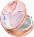 Cute Small Pill case for Pockets & Purses,Elegant Pill Box Makes a Great Gift,3 Compartment Travel Medicine Organizer Stores Progesterone,Capsule Pills, Ibuprofen, Vitamins-Rose Gold Pink Marble