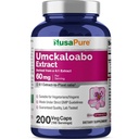 NusaPure Umckaloabo 4:1 Extrakt, 60 mg Äquivalent zu 240 mg Veggie Caps 200 Count (Non-GMO, Vegan)