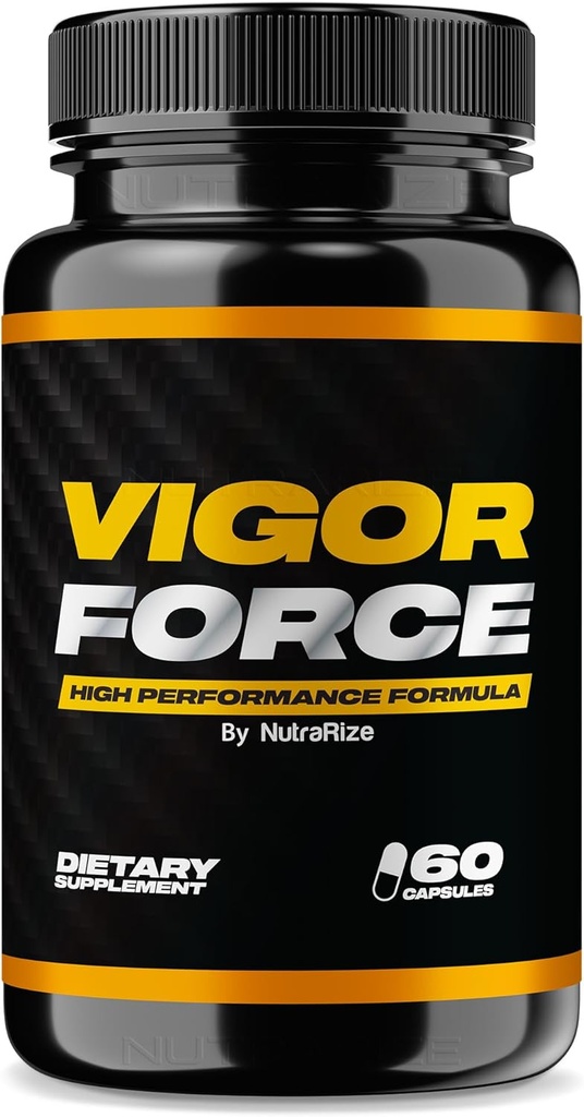 NutraRize Vigor Force für Männer, hohe Leistung männliche Kapseln, Alle natürlichen Nahrungsergänzung für allgemeine Gesundheit und Wellness, offizielle Pillen 50 Review (60 Kapseln)
