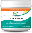 Ionic Fizz Calcium Plus von Pure Essence - Perfect Calcium/Magnesium Ratio mit Vitamin A, B, C, D und Kalium Strong Bones - Orange Vanilla - 7.41 Unze