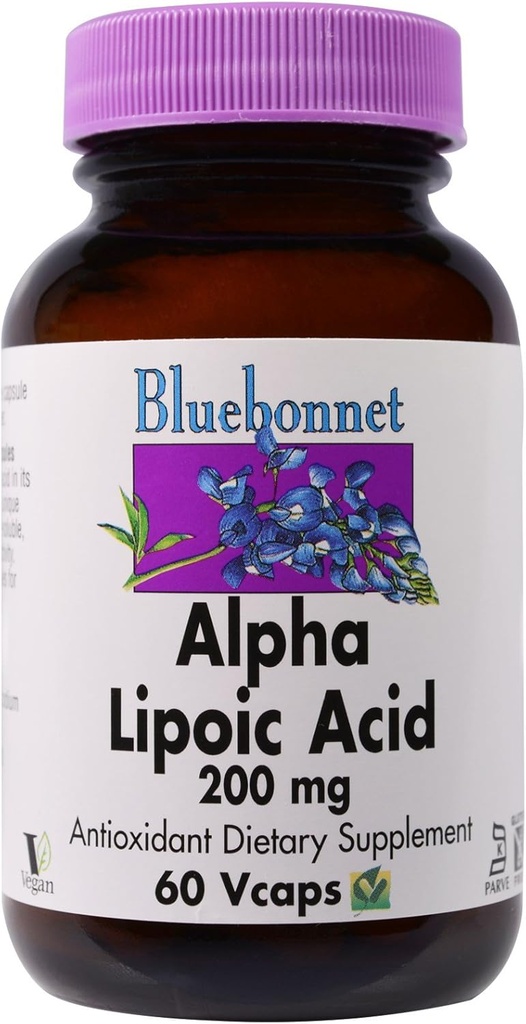 Bluebonnet Nutrition, Alpha Lipoic Acid 200mg, 60 Veggie Kapseln