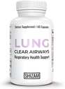SHIZAM Lung Cleanse Detox-Supplement für stimulierende Gesundheit & Raucher. Kapseln mit Butterbur Stinging Nettle Root Bromelain Quercetin Cordyceps Feverfew Pine Bark Extract Pillen