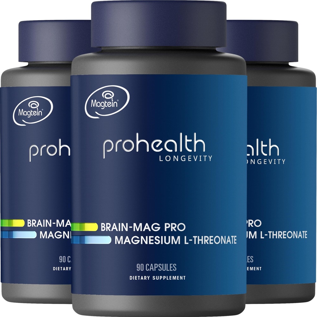 Supplément L-Thréonate de magnésium (Magtein), 90 capsules cliniquement soutenues pour la santé du cerveau