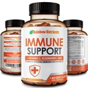 10 in 1 Immununterstützungsergänzung (keine Füllstoffe) | Vitamin C, Zink, Elderberry, Echinacea, Turmeric, Probiotics |Immunity Booster for Multi-System Immune Defense, Respiratory & Gut health |60 Day Supply