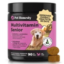 Senior Dog Multivitamin - Essential Dog Vitamins and Supplements - Glucosamin, Probiotika, Omega Fish Oil for Dogs Health & Heart- Dogs Vitamins Health Supplies (Duck 90 ct)