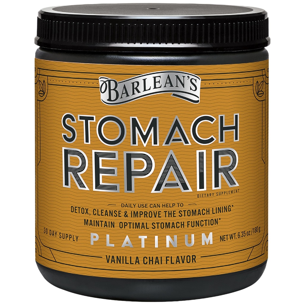 Barleans Stomach Repair Gut Health Powder Supplement, Faser- und Verdauungsunterstützung Ergänzungen Mischung für Detox und Cleanse, Vanilla Chai Drink Mix, 6.35 Unze