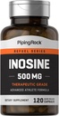 Piping Rock Inosine 500mg | 120 Kapseln | Advanced Athlete Formel | Therapeutic Grade | Non-GMO, Glutenfreie Ergänzung