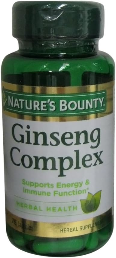 Nature's Bounty Ginseng Complex Kräutergesundheit Kapseln 75 Ea (Pack von 2)