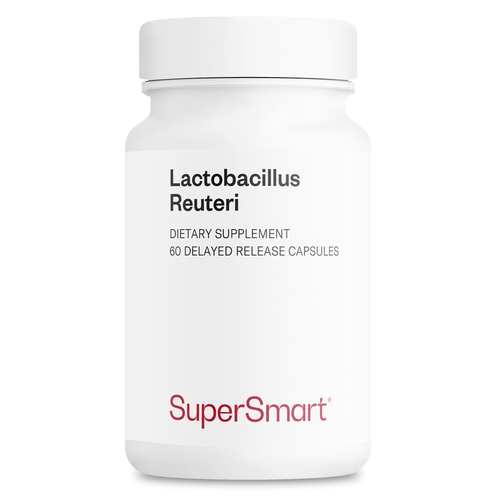 Supersmart - Lactobacillus Reuteri 5 Million CFU par jour - Supplément probiotique - Sans OGM et sans gluten - 60 gélules DR