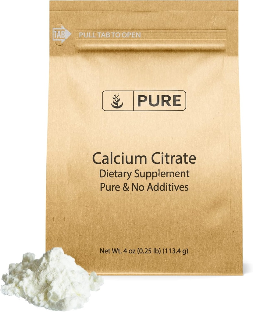 Reine Original Zutaten Calcium Citrat (4oz) Calciumergänzung, keine Zusatzstoffe oder Füllstoffe