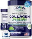 Collagen Peptides Powder 20g mit Hyaluronsäure & Biotin - Unflavored Grass Fed Collagen Powder mit hydrolysiertem Typ I & III Collagen Supplements - Haar, Nagel, Haut und Gelenkunterstützung - 56 Servierungen