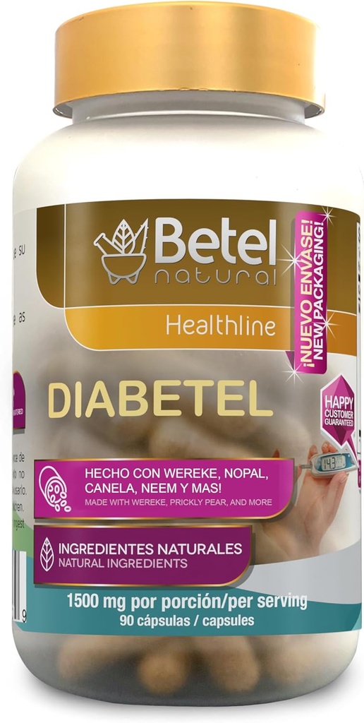 Diabetel Kapseln von Betel Natural - Soporte Natural para el Diabetel - 90 Kapseln