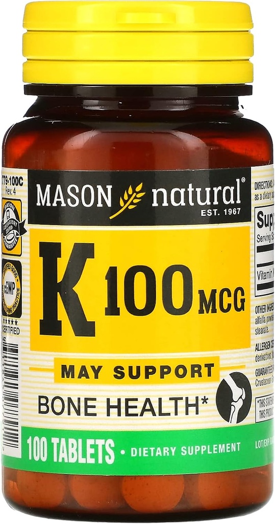 MASON NATUREL Vitamine K, 100 mcg, 100 comprimés