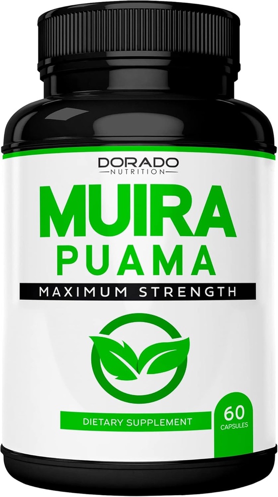 Muira Puama Root Extract 1000mg für Männer und Frauen - Premium Capsules - 60 Count - Zero Fillers - Third Pary Tested - Gluten Free & Non-GMO - USA Made - Qualitätsgarantie - Tested for Potency & Purity