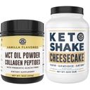 Left Coast Performance Keto MCT Pulver + Kollagen und Keto Käsekuchen Mahlzeit Ersatz