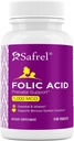 Eichhörnchen Folsäure 1000 mcg (1 mg) - Vitamin B9-240 Tabletten, essentielles pränatales und postnatales Vitamin für die fetale Entwicklung, Rote Blutzellproduktion, Zell- und Neuralentwicklung | Non-GMO, Vegan