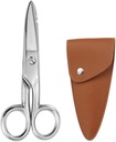 LIVINGO 5-1/5 Zoll Heavy Duty Electrician Scissors, Professionelle geschmiedete Edelstahl elektrische Scheren mit Kerben für Industrial Stripping, Schneiden Telecom Kabel, Draht