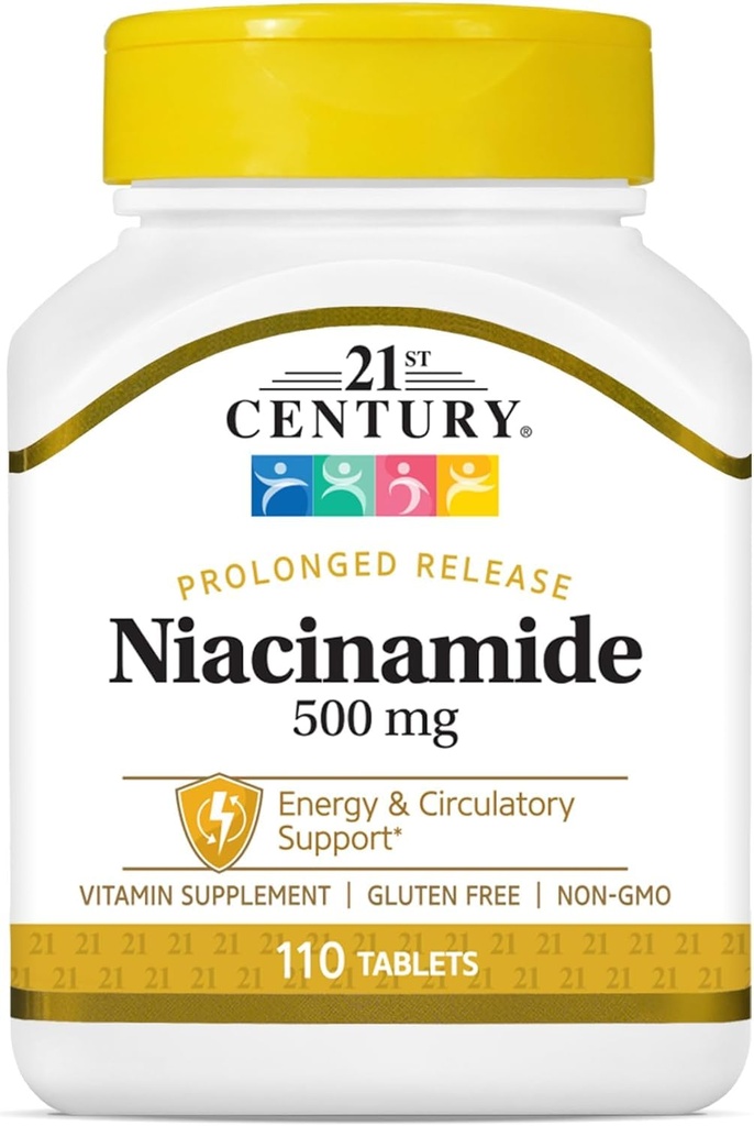 21st Century Niacinamid 500 mg Tabletten verlängerte Freisetzung - 110 ct, Packung von 2