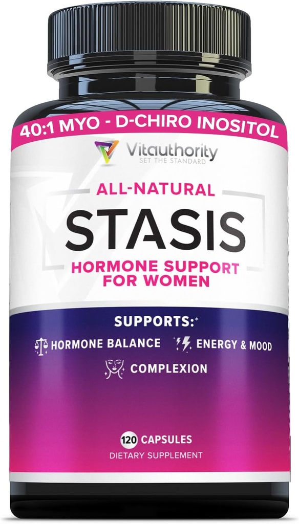 Vitautorität Frauen Hormon Balance Supplement - 40:1 Myo-Inositol & D-Chiro Inositol Mischung mit DIM für Hormon Balance für Frauen - Frauen Gesundheit Vitamin für Haut Energie & Cycle Unterstützung (1 Monat)