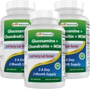 Best Naturals, Glucosamine Chondroitin und MSM Joint Supplements, 2600 mg pro Portion, (180 Count (Pack von 3))