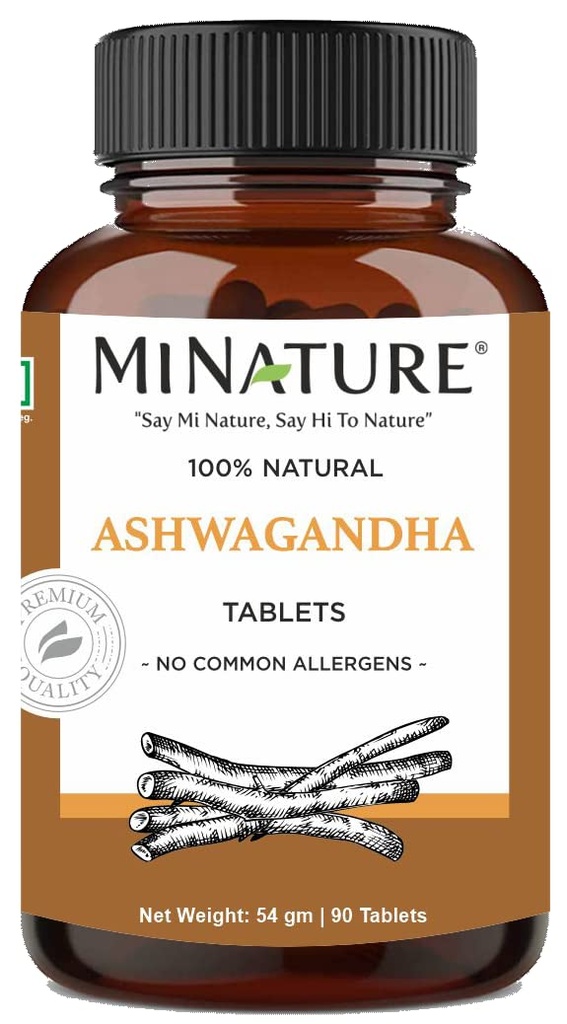 Comprimés Ashwagandha- 90 comprimés, 1000 mg par mi Nature