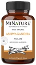 Ashwagandha Tablets- 90 Tabletten, 1000 mg von mi Natur | 45 Tage Versorgung |100% Natürliche Ashwagandha | Vegan | aus Indien