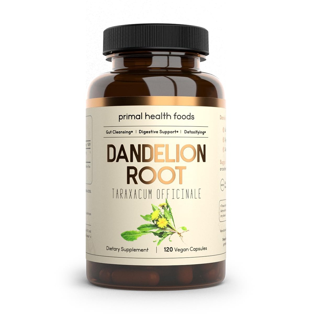 Bio Dandelion Root 1000 mg | Verdauungsunterstützung, Reinigung und Detox | Vegetarisch, Non-GMO