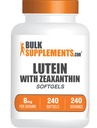 BulkSupplements.com Lutein mit Zeaxanthin Softgels - Zeaxanthin Plus Lutein, Lutein und Zeaxanthin Ergänzungen, Augen Vitamine - Glutenfrei, 1 Softgel per Servieren, 240 Softgels