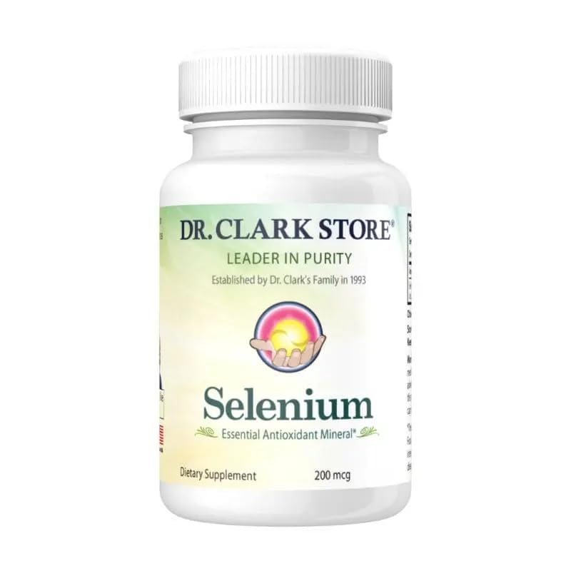 Dr. Clark Selenium Supplement 200 Mcg - Dietary Capsules with Essential Mineral - verbessert die Schilddrüsenfunktion, Immununterstützung - 100 Kapseln