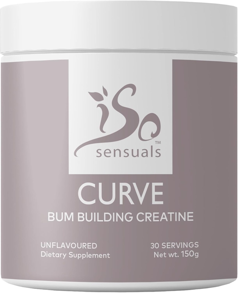 IsoSensuals Curve Bum Building Creatine - Micronized 200 Mesh für glatte Muskel-Erbauer für Frauen, Creatine Frauen Enhancer, Energieergänzung für Booty Gains. 30 Unflavored Perfect Peach Servings