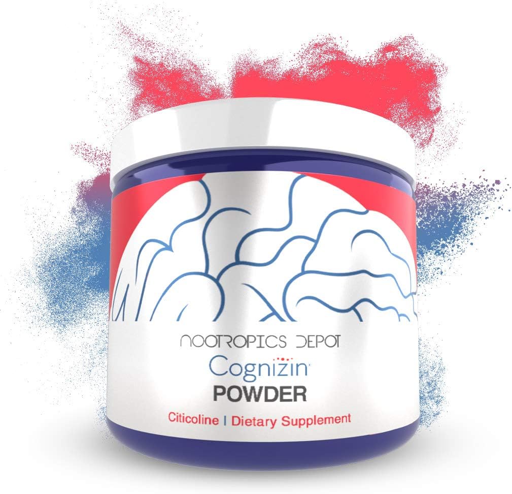 Nootropics Depot Cognizin Citicoline Pulver | 60 Grams | Choline Supplement | Brain Health Supplement | Unterstützt Gedächtnis und kognitive Funktion | Unterstützt Aufmerksamkeit, Fokus und Recall