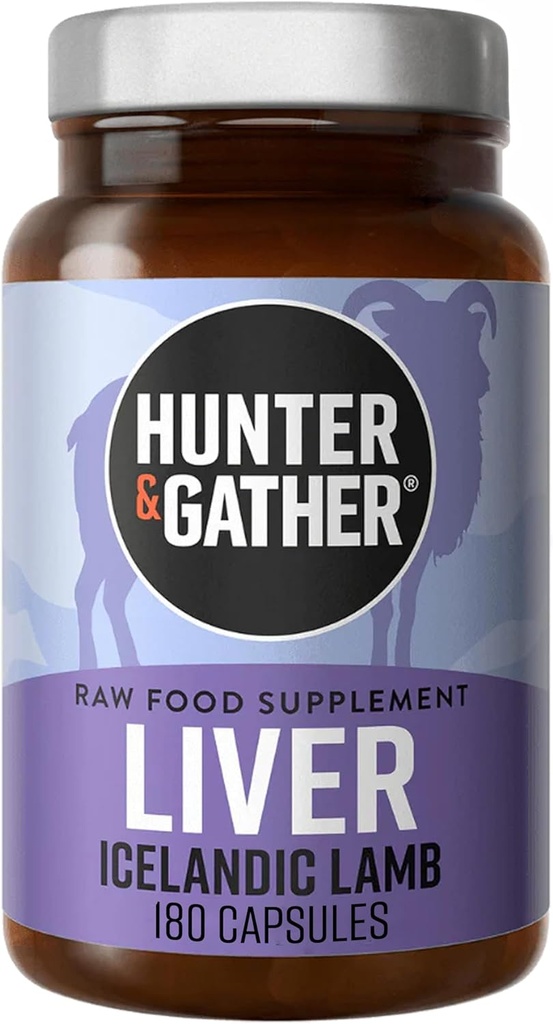Hunter & Gather Nose to Tail 180 Liver Capsules | Wild, Gras Fed Icelandic Lamb Ancestral Inspired Supplements | Keine GMO Feeds, Antibiotika oder Hormone