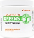 SaltWrap Verts Adaptogènes - Formule de résilience mentale - Nootrope sans caféine pour le stress, la concentration et la performance cognitive - 90 capsules