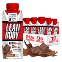 LABRADA NUTRITION - Lean Body RTD Whey Protein Shake, Remplacement de repas pratique pour les hommes et les femmes, 20 grammes de protéines – Zéro sucre, lactose et sans gluten, chocolat (paquet de 16)