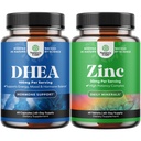 Bundle Pure DHEA und reine Zink-Ergänzung - DHEA Schilddrüse Unterstützung für Frauen Gesundheit Immun Unterstützung Knochen Gesundheit und Stimmung Unterstützung - Zink Immunsystem Booster für Mood Boost Herz Gesundheit