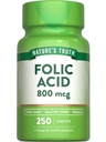 La vérité de la nature Acide folique: 800 mcg. 250 comprimés.