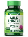Nature's Truth Lait Thistle Supplément de 200 capsules Extract de graines sans OGM et sans gluten