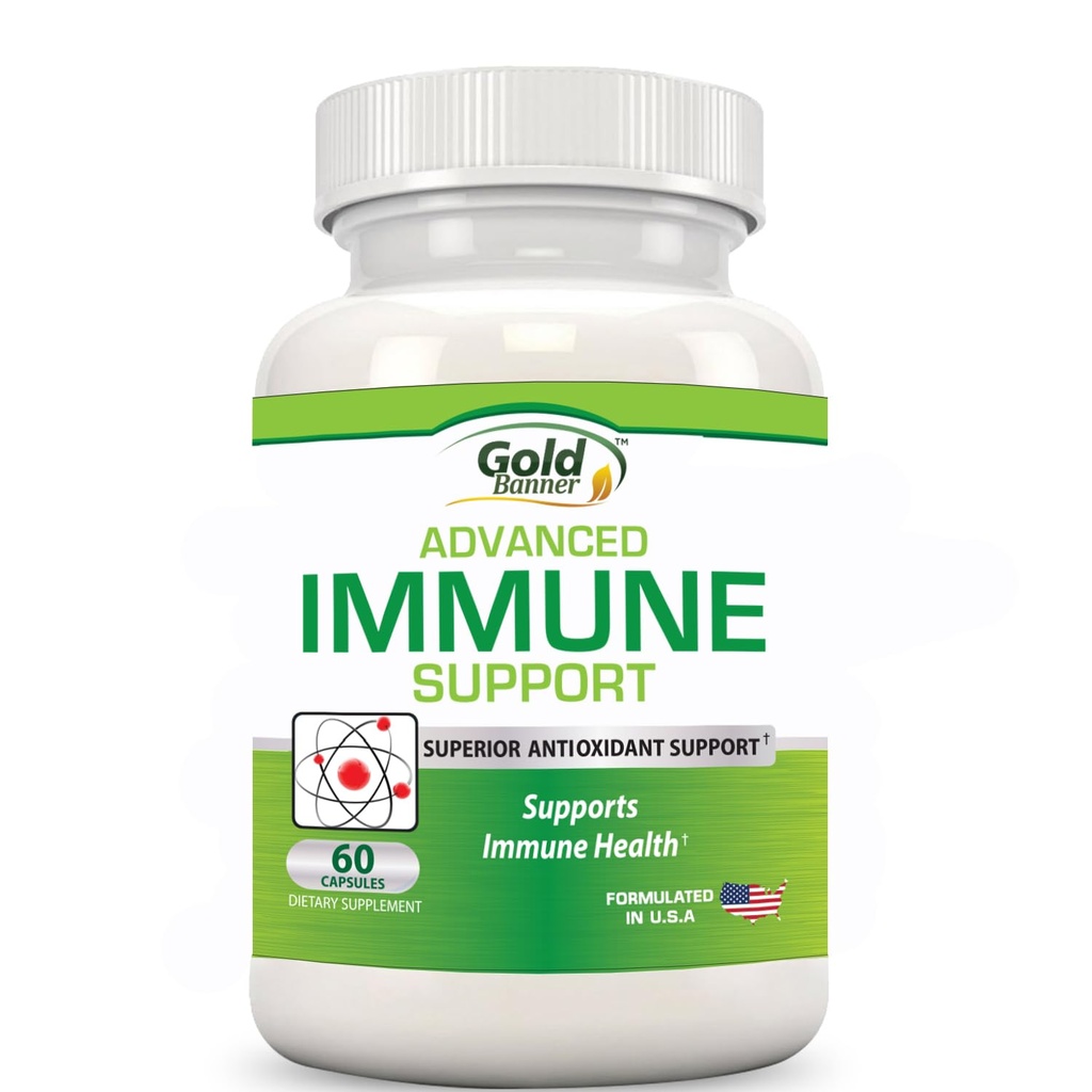 Gold Banner Immununterstützung Ergänzung Superior Anti-Oxidant - Boosts Immunsystem mit Red Raspberry, Pomegranate, Pine Bark, Grape Seed, Green Extracts- Polyphenole, Lycopin