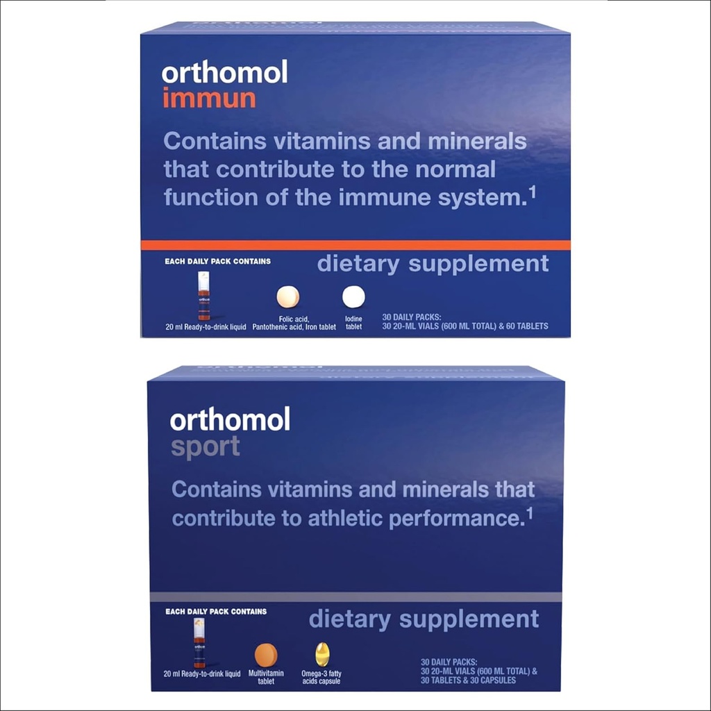 Batteries d'orthomole et de sport, compléments pour la nutrition sportive et le soutien immunitaire, approvisionnement de 30 jours
