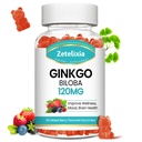 Ginkgo Biloba Gummi für Frauen und Männer, Brain Ergänzung Verbesserung bessere Stimmung und Fokus, Vegan gemischte Berry Flavor 60 Count
