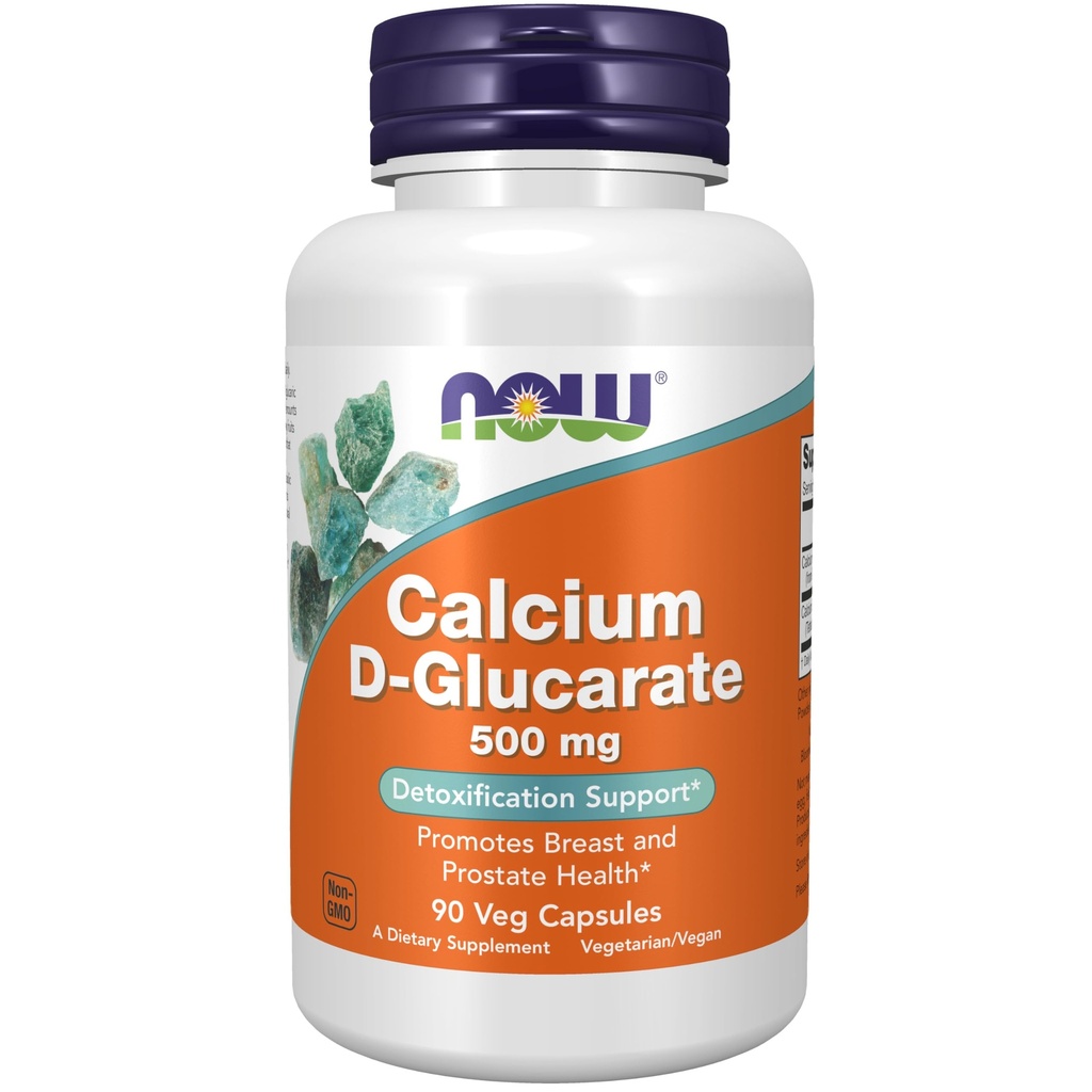 JETZT Nahrungsergänzungsmittel, Calcium D-Glukarat 500 mg, Entgiftungsunterstützung*, 90 Veg Kapseln