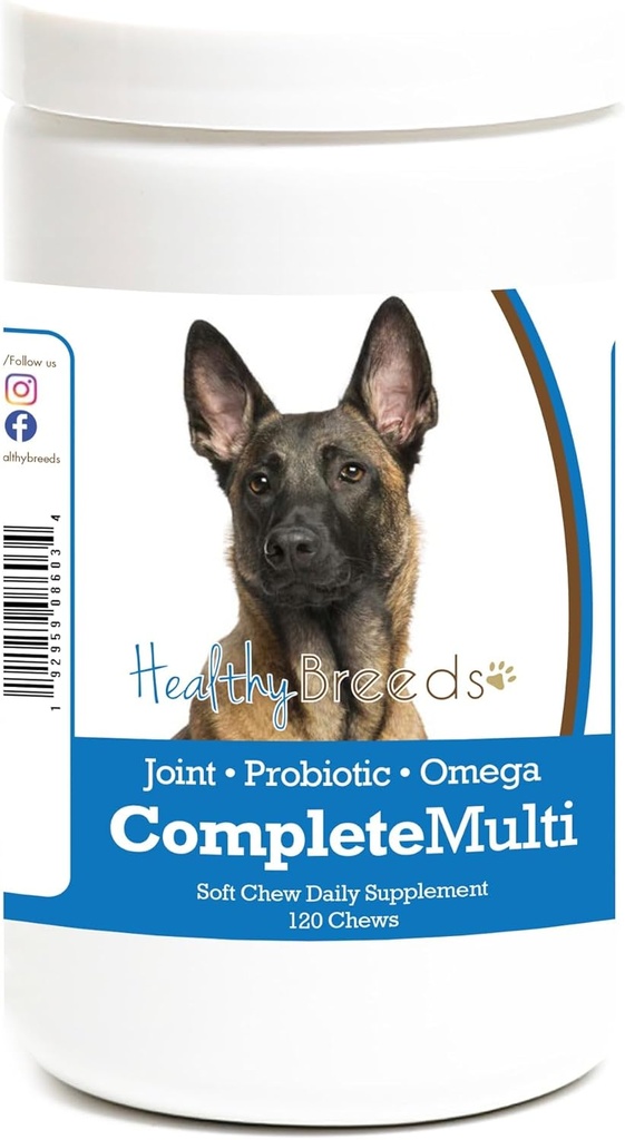 Healthy Breeds Belgian Malinois All in One Multivitamin Soft Chew 120 Count