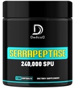 Supplément Serrapeptase 240.000 SPU - 150 Capsules pour Respiration lisses, Santé cardiovasculaire et Support du système immunitaire - 75-Serving Supply