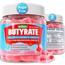 Butyrate Gummie mit Probiotic + Prebiotic + Postbiotic, Omega-3 500mg,9 Billion CFU Probiotics mit Fiber, Calcium & Magnesium, Inulin,Psyllium Husk für Verdauungs-Gesundheit,Bloating Support,Sugar Free
