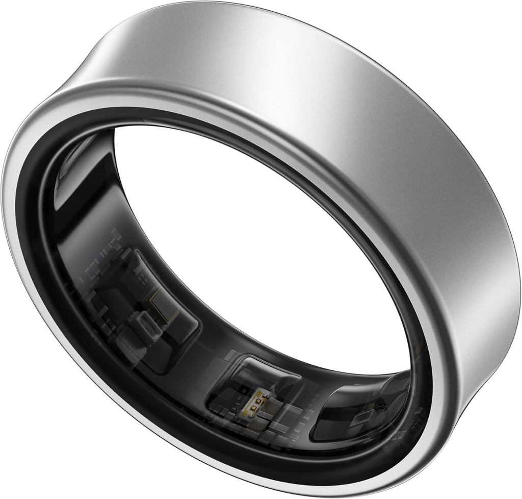 SAMSUNG Galaxy Ring, AI Smart Ring, Größe Erstes w/Sizing Kit, keine App Abonnement, Fitness Monitor, Schlaf Tracker, Bis zu 7-Tage-Batterie, Größe 8, Titan Silber [US Version, 1jr Herstellergarantie]