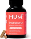 HUM Uber Energy Adrenal Energy Support Supplement mit Ashwagandha Root, Ginseng, B Vitamine, Vitamin B6, B5 und Adaptogene, Ergänzungen für Adrenal Fatigue Support, 60 Vegan Kapseln
