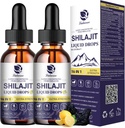 (2 Pack) Shilajit für Männer und Frauen, 16-in-1 Flüssige Shilajit Tropfen, Trace Minerals, Ginseng, Turmeric, Ashwagandha, Immununterstützung, Energy Boost & Joint Health, 2 FL. Oz