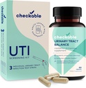 Checkable® Urinary Tract Infection Screening Strips (3ct) und Checkable D-Mannose UTI Supplements (60ct) Combo Pack