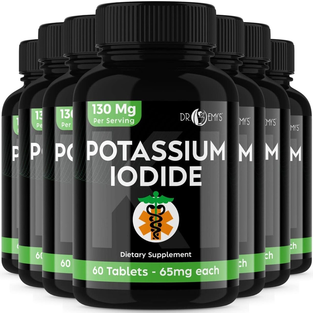 Kalium-Iodid Pillen Tabletten - 7-Pack 130mg Servierungen Insgesamt 420Tablets -Dr Emys Kalium-Iodid Tabletten